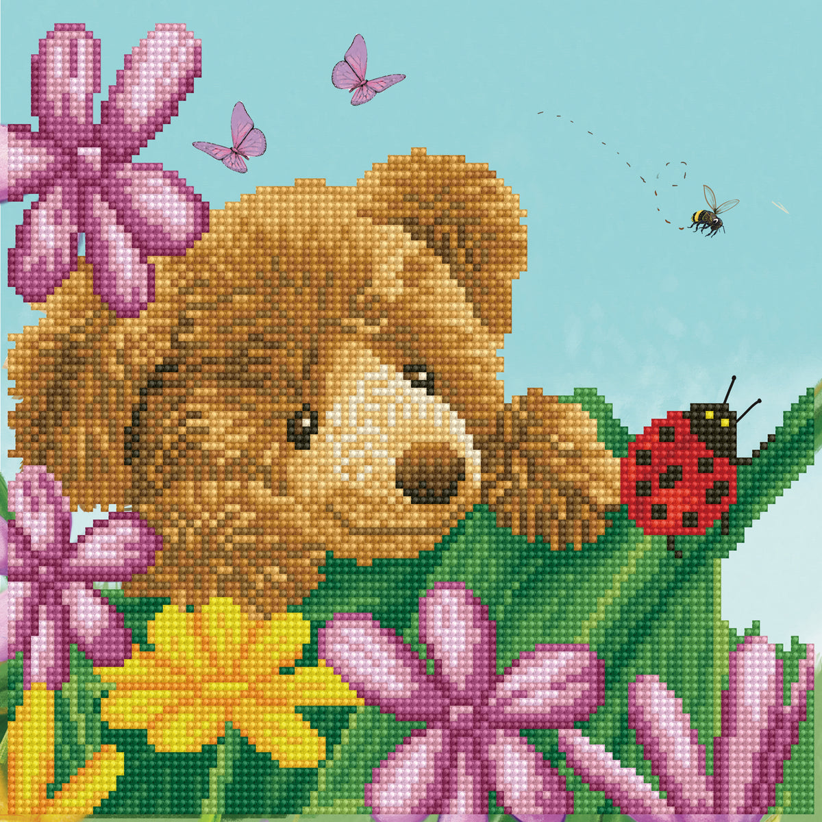 Diamond Dotz Honey Pot Bear Hide and Seek diamond painting kit