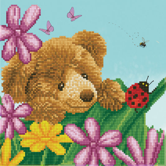 Diamond Dotz Honey Pot Bear Hide and Seek diamond painting kit