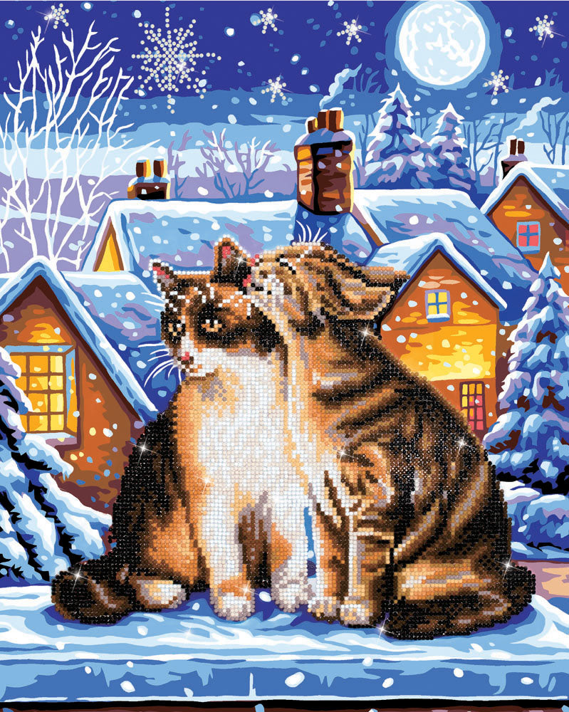 Diamond Dotz Stars and Whiskers diamond painting kit showing the finished design