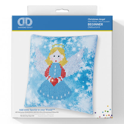 Diamond Dotz Christmas Angel diamond painted cushion