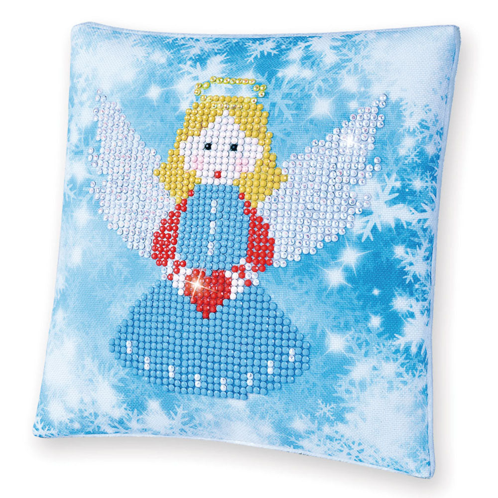 Diamond Dotz Christmas Angel diamond painted cushion