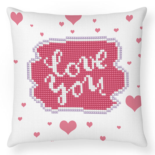 Diamond Dotz Love You diamond painted cushion