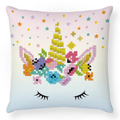 Diamond Dotz Flower Crown diamond painted mini pillow