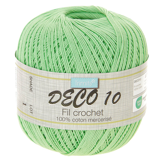 Ball of mint green Trimits Deco 10 yarn