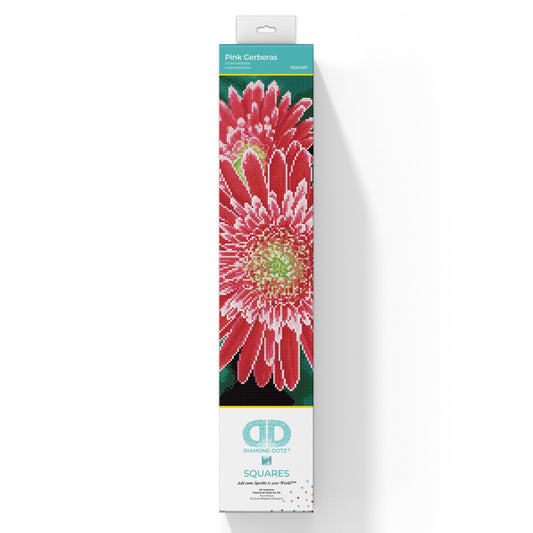 Diamond Dotz Squares Pink Gerberas diamond painting design