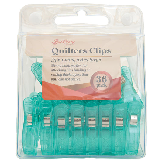 Sew Easy extra large transparent quilters clips