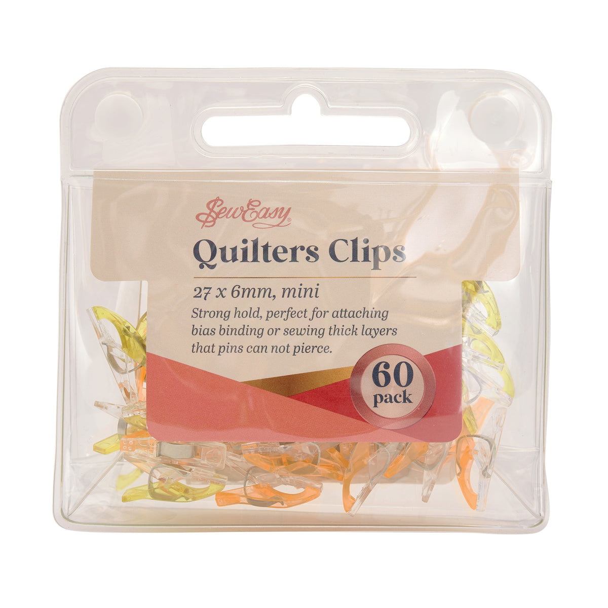 Sew Easy mini transparent quilters clips