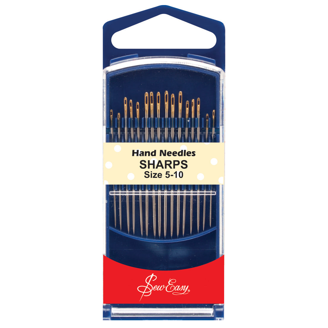 Pack of Sew Easy gold eye sharps hand sewing needles