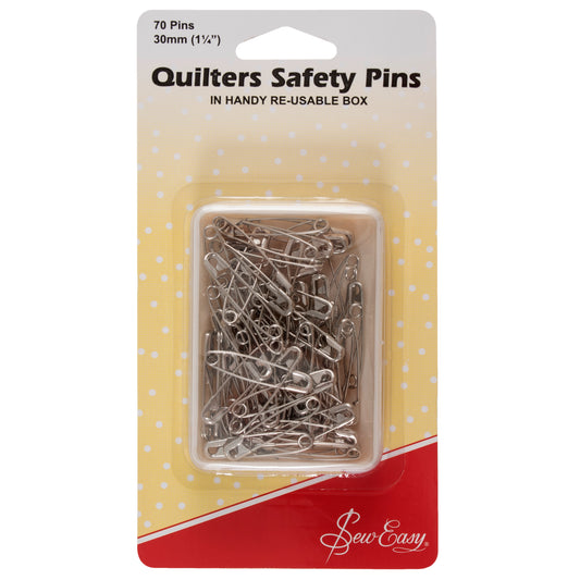 Box of Sew Easy 30mm quilter's safety pins