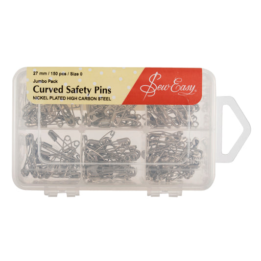 Pack of Sew Easy 27mm curved safety pins