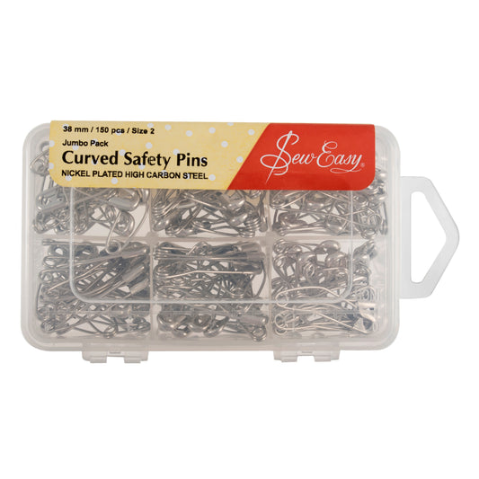 Pack of Sew Easy 38mm curved safety pins