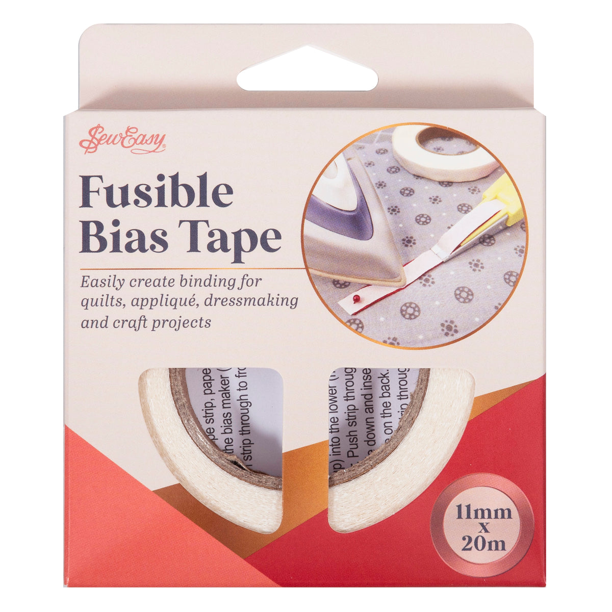 Sew Easy 11mm fusible bias tape roll