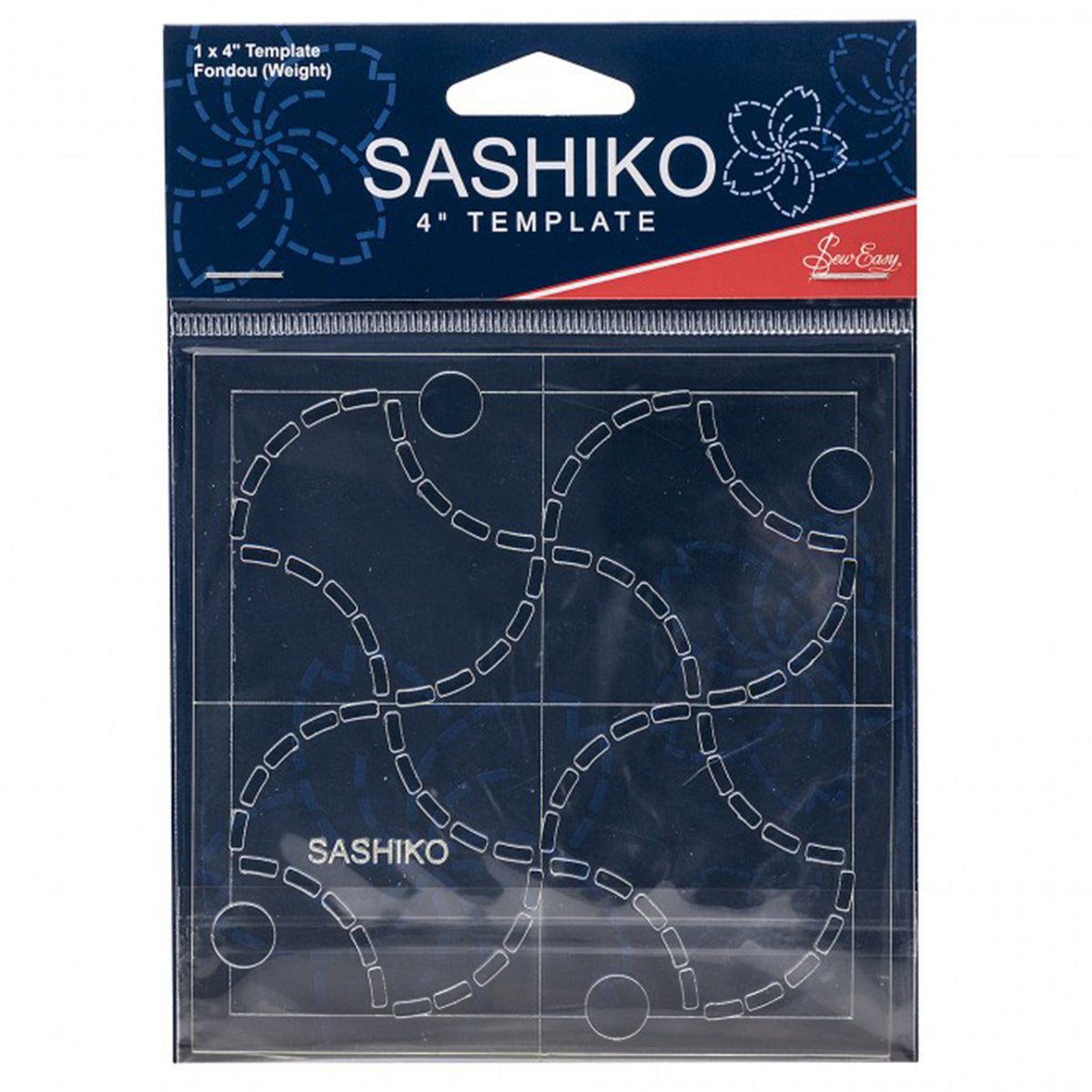 Sew Easy Sashiko - Template - 4in - Fondou (Weights)