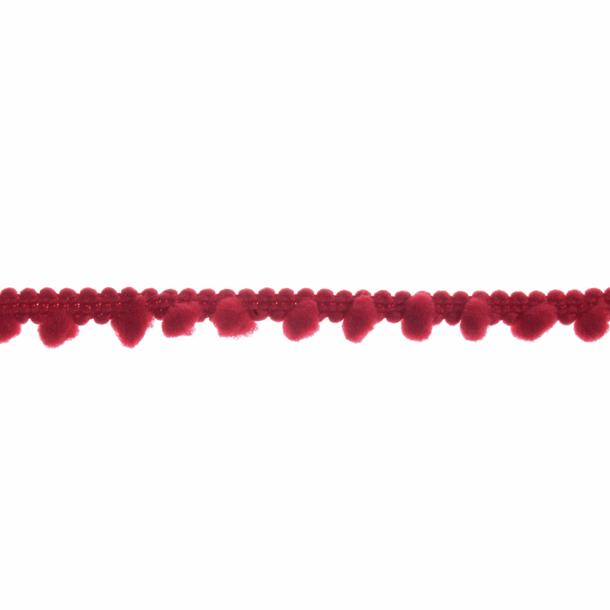 Trimits Small Wine Pom Pom Trim Edging - 27.4m x 7mm (Full roll)