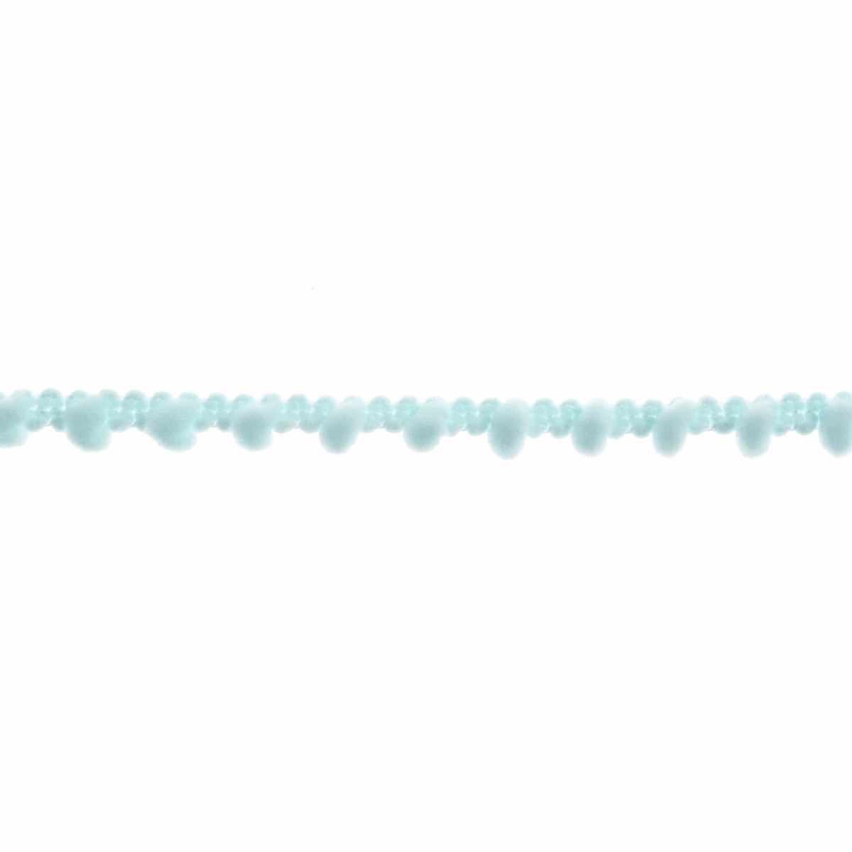 Trimits Small Light Blue Pom Pom Trim Edging - 27.4m x 7mm (Full roll)