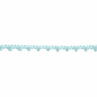 Trimits Small Light Blue Pom Pom Trim Edging - 27.4m x 7mm (Full roll)