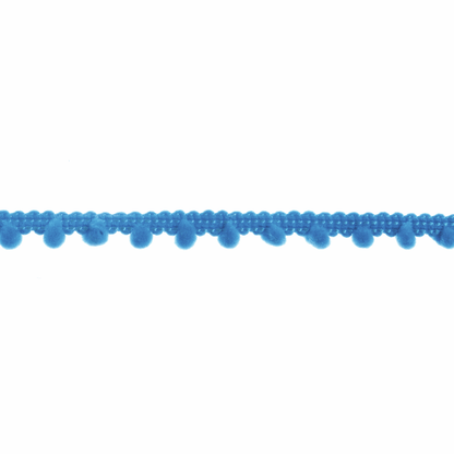 Trimits Small Turquoise Pom Pom Trim Edging - 27.4m x 7mm (Full roll)