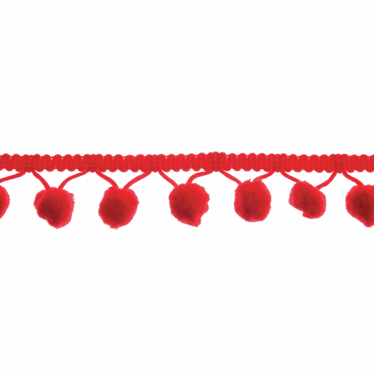 Trimits Large Red Pom Pom Trim Edging - 18m x 20mm (Full roll)