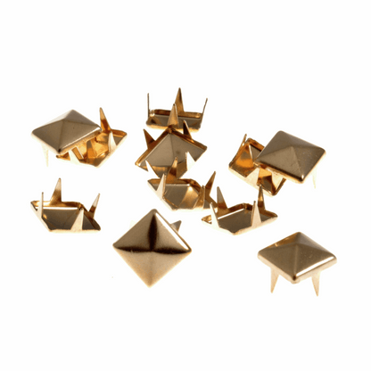 Trimits Gold Pyramid Claw Studs - 9mm (Pack of 30)
