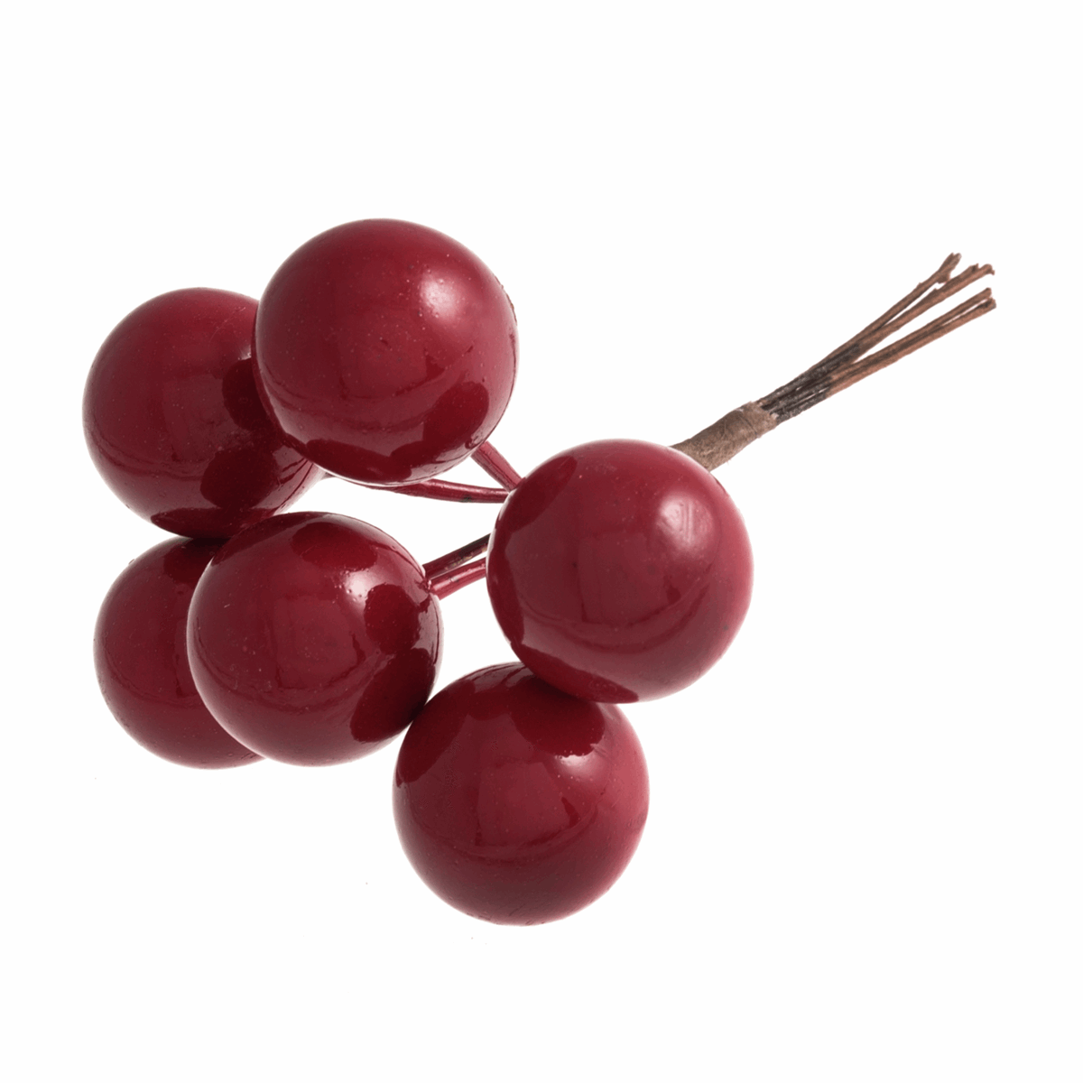 Artificial Red Berry Bunch (Pack of 6 Stems)
