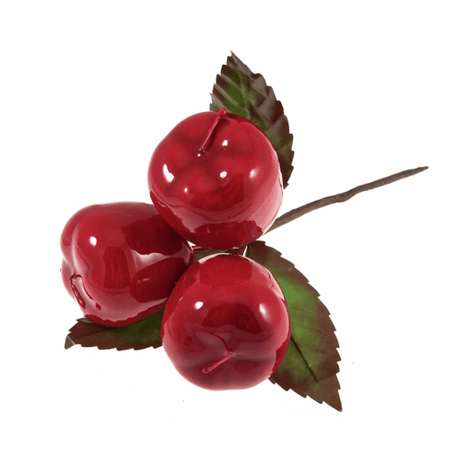Artificial Large Red Apples Bunch (Single Stem)