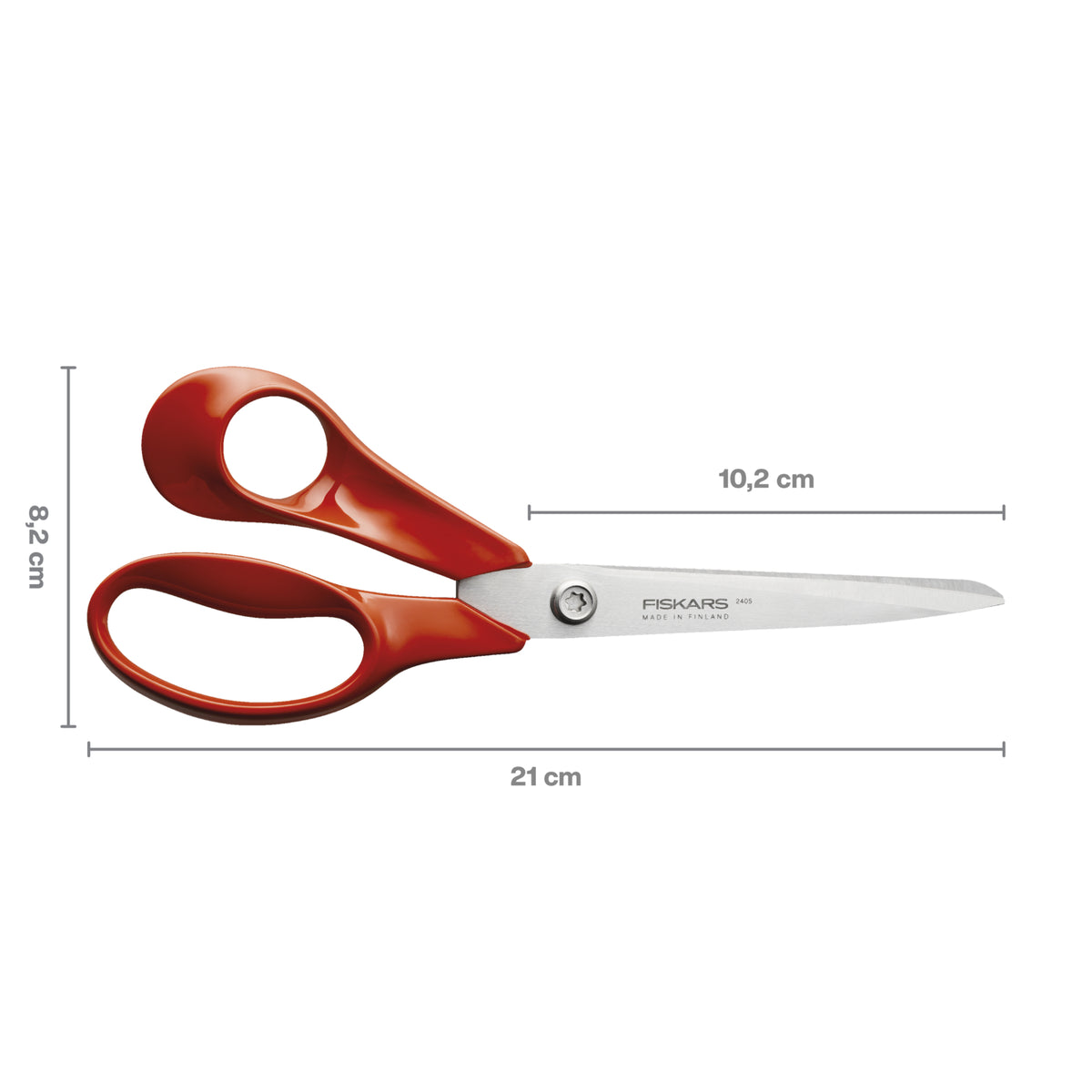 Fiskars Classic 21cm left-handed scissors with orange handles