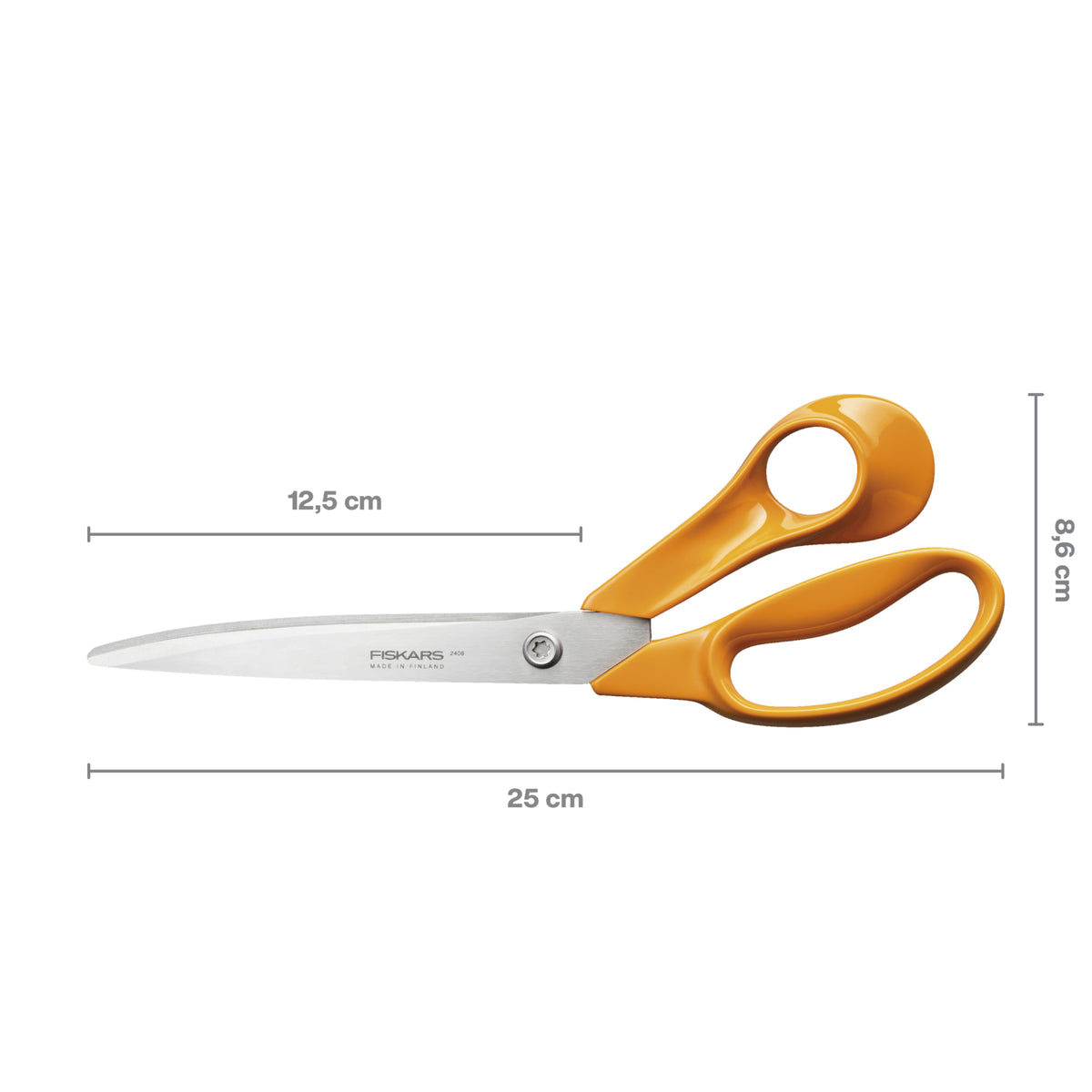 Fiskars Classic 25cm large scissors with orange handles