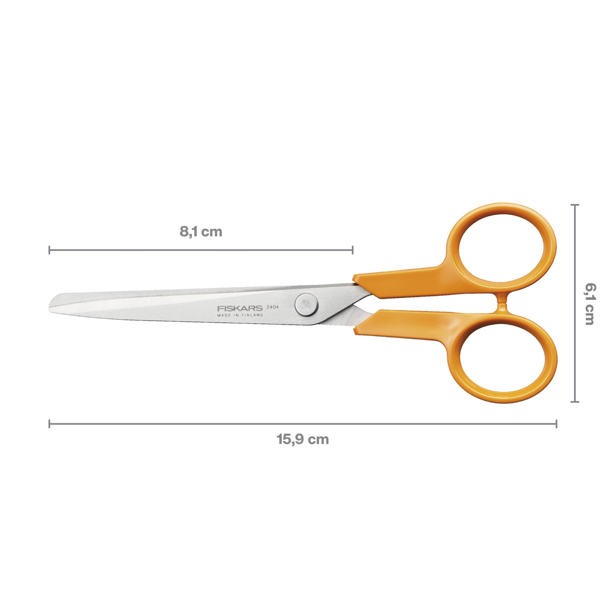 Fiskars Classic 16cm small scissors with orange handles