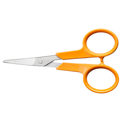 Fiskars Classic 10cm curved embroidery scissors with orange handles