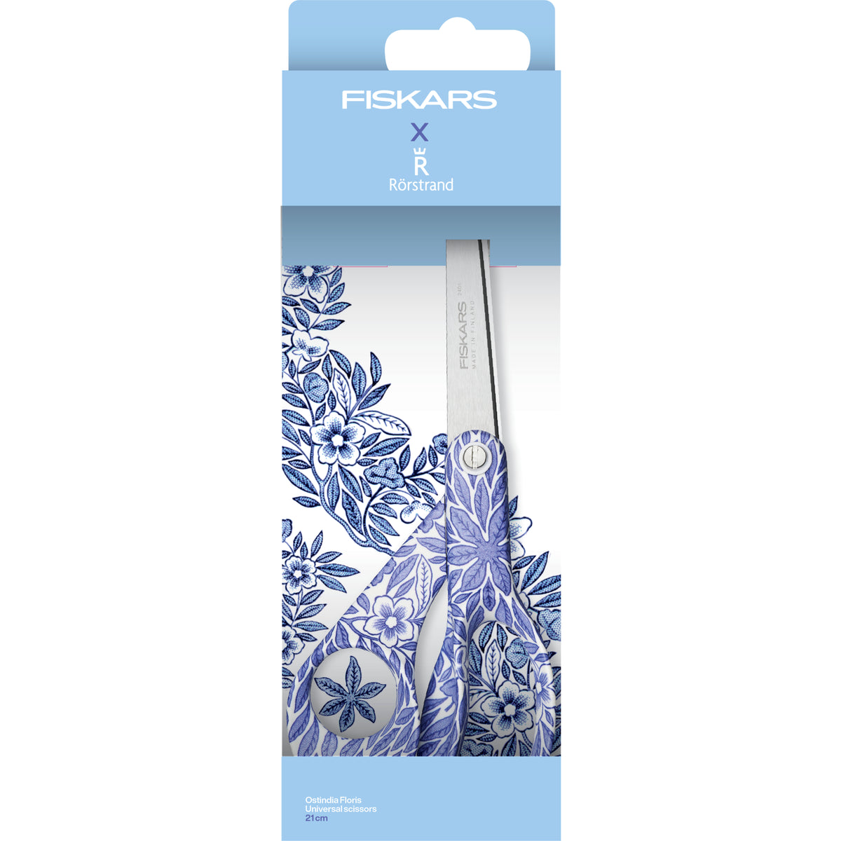 Fiskars 21cm scissors with blue floral Ostindia Floris handles
