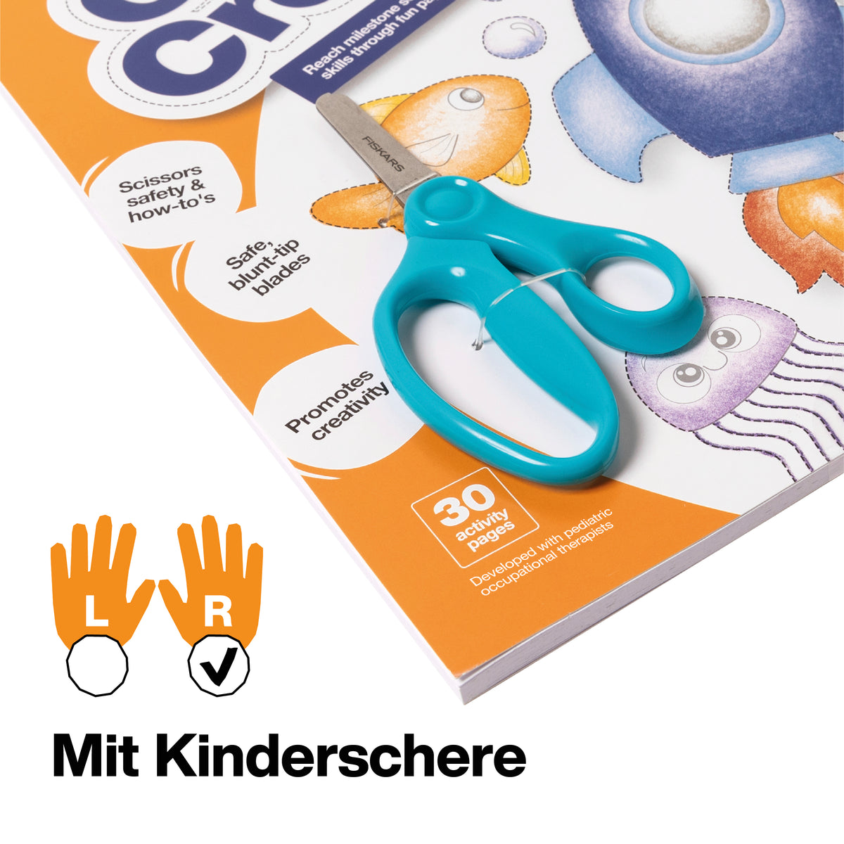 Fiskars kids kids scissors with activity book