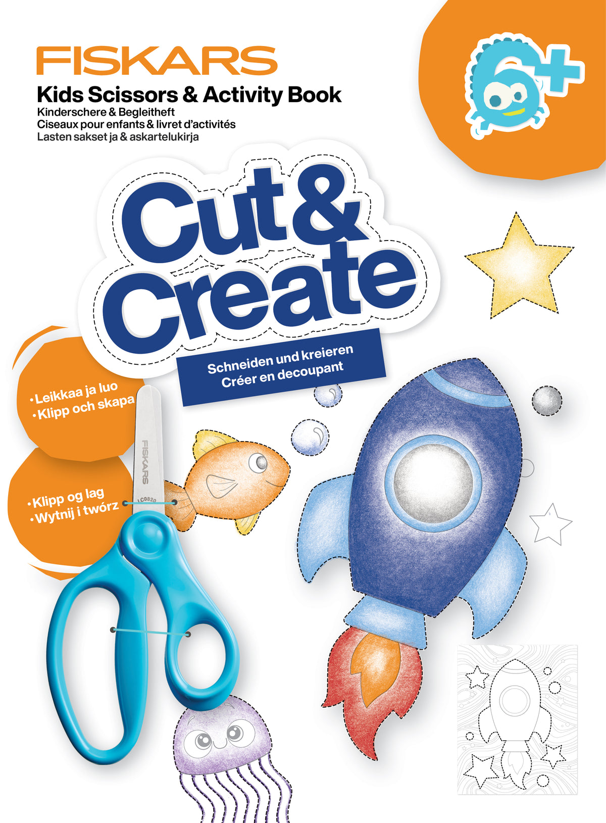 Fiskars kids kids scissors with activity book