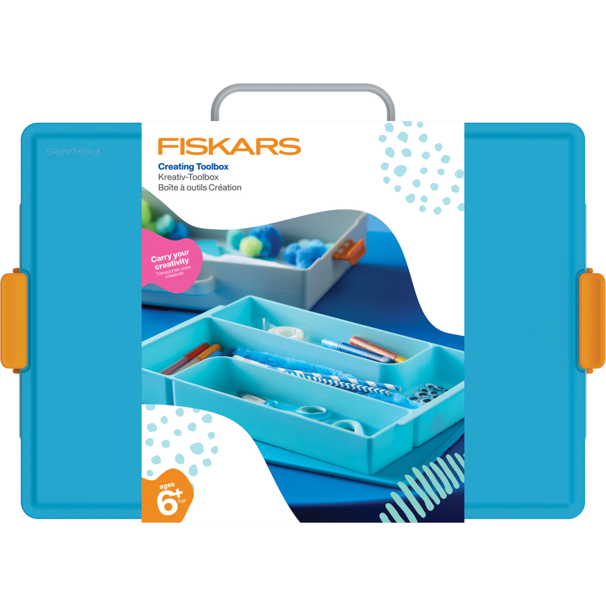 Fiskars kids creating tool box with carry handle