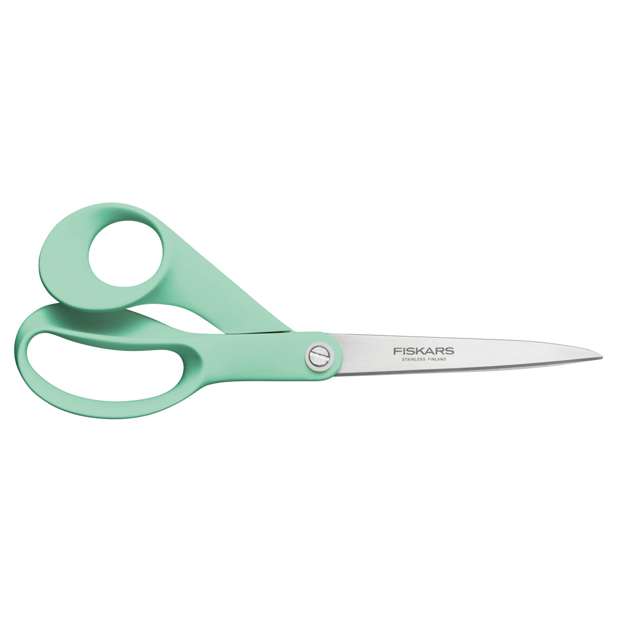 Fiskars 21cm scissors with mint green handles