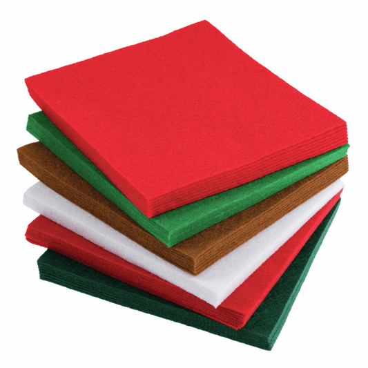 Trimits Assorted Felt Squares 15cm x 15cm (Pack of 42)