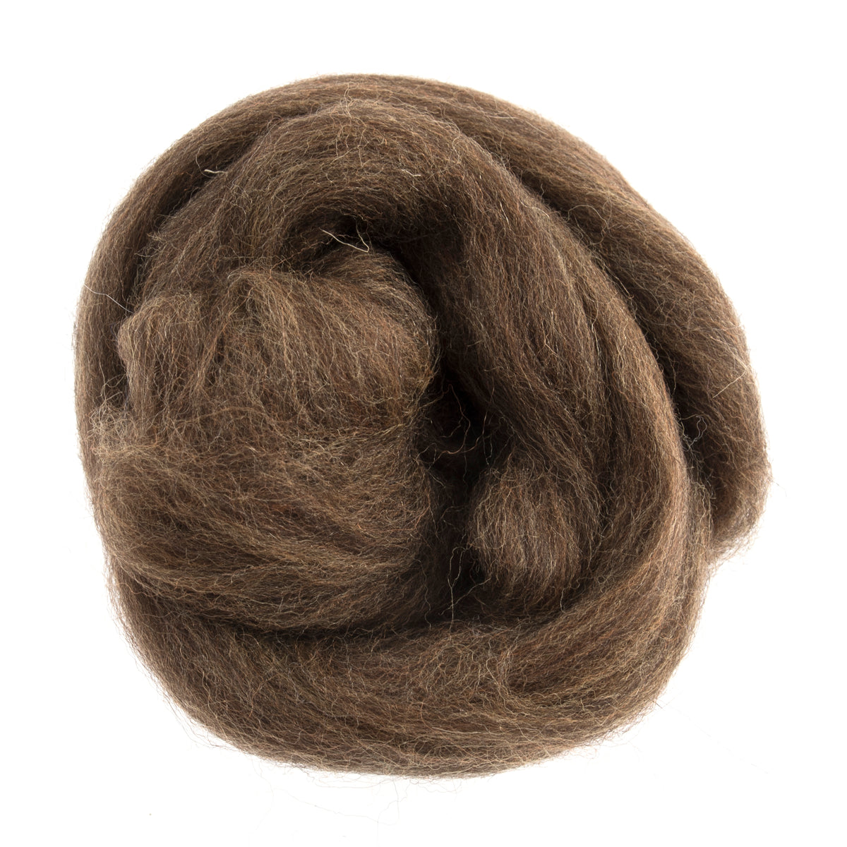 Light Brown natural wool roving