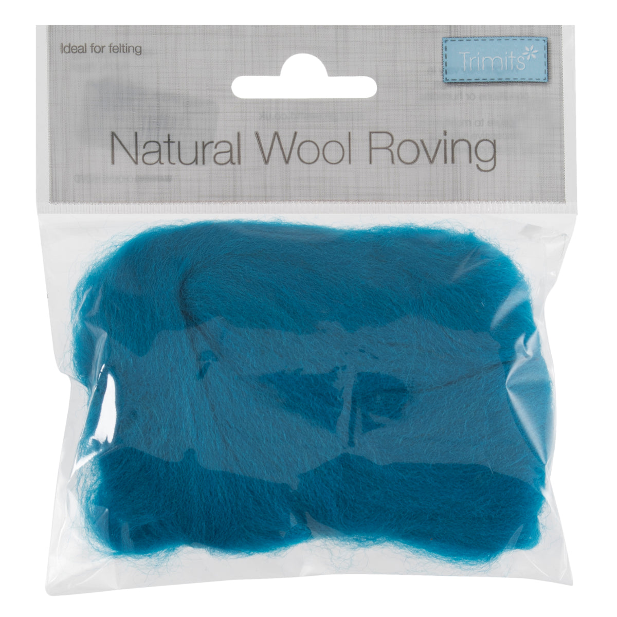 10g bundle of turquoise wool roving
