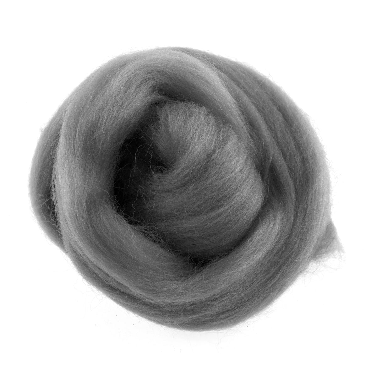 10g bundle of light grey wool roving