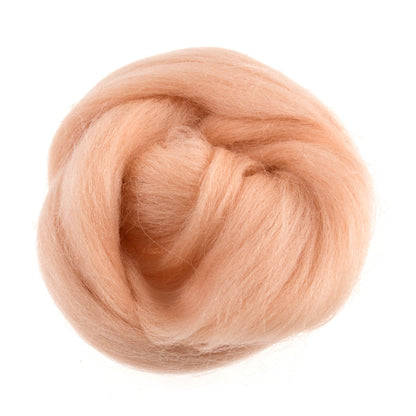 10g bundle of peach wool roving