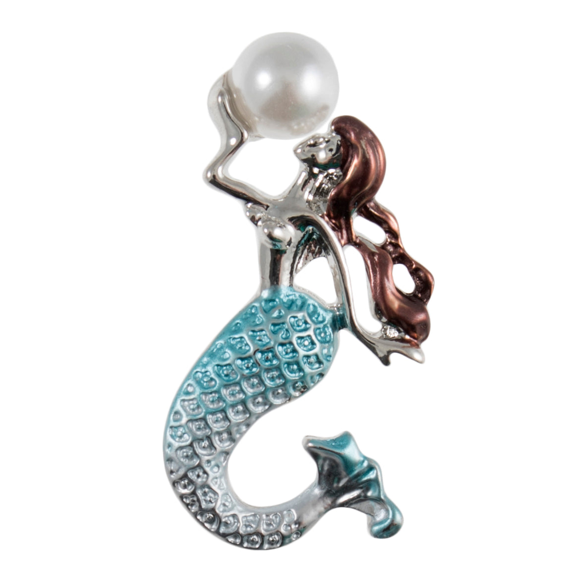 Mermaid with faux pearl novelty shank button