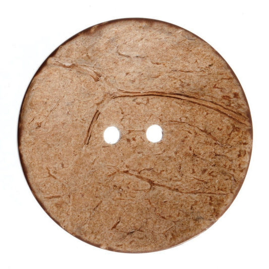Natural coconut shell two-hole button