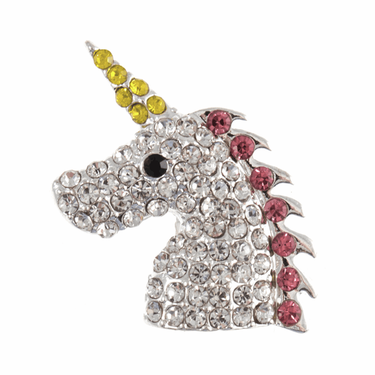 Trimits Diamante Silver Unicorn Shank Button - 30mm (1 Piece)