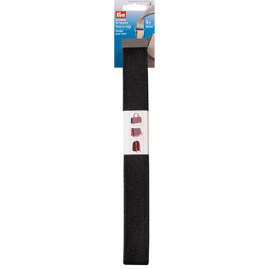 Prym Black Bag Strap - 30mm x 3mm