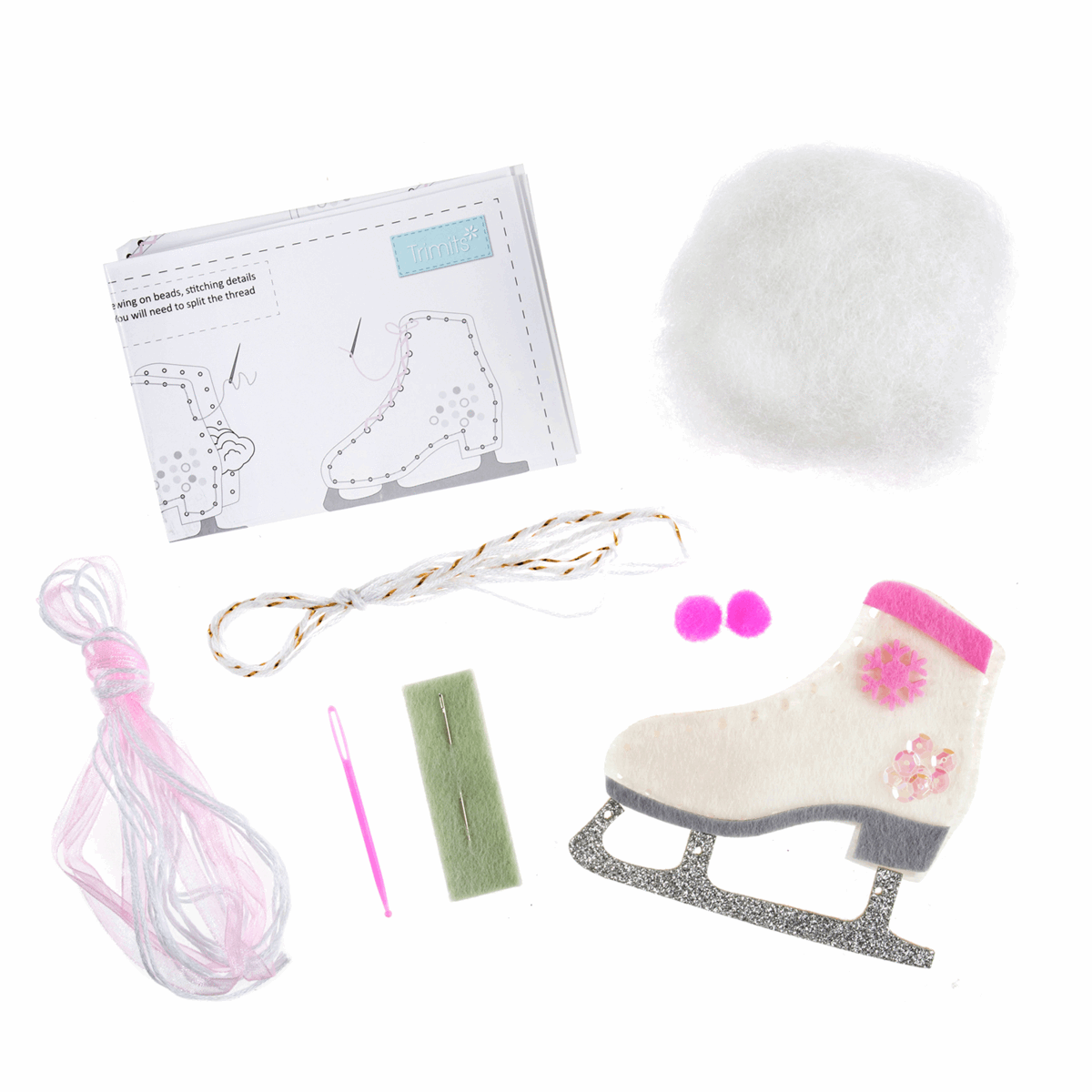 Trimits Felt Decoration Kit - Ice Skate
