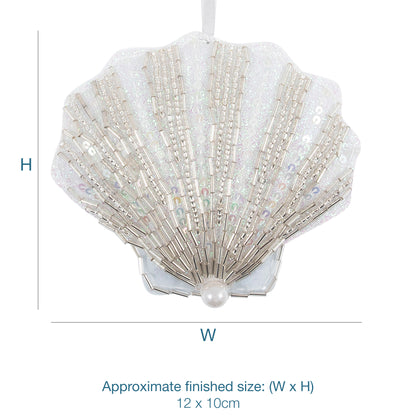 Finished felt beaded shell hanging decoration