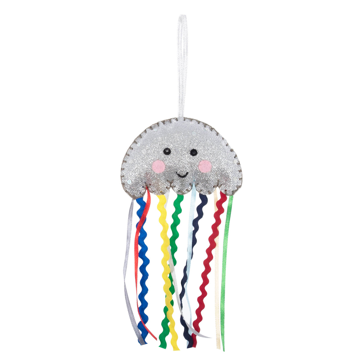 Finished felt jellyfish hanging decoration