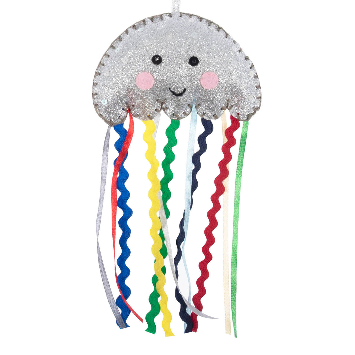 Finished felt jellyfish hanging decoration