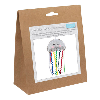 Finished felt jellyfish hanging decoration