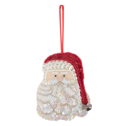 Finished sequin santa felt Christmas decoration