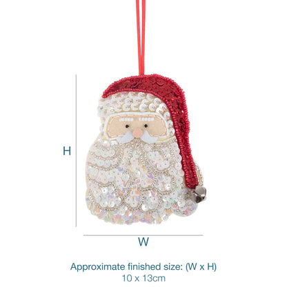Finished sequin santa felt Christmas decoration